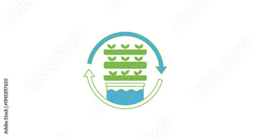 Green plants growing in water cycle.