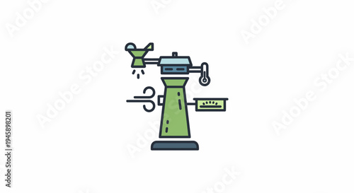 Green metal milling machine tool.