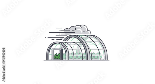 Greenhouse Structure with Arching Frame.