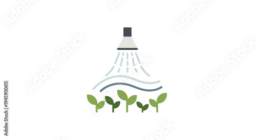 Greenhouse with irrigation system and plants.