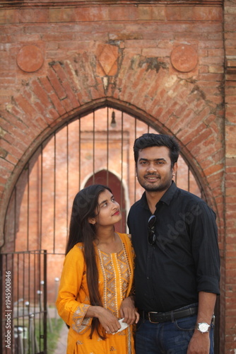 Romantic Portrait in Front of Historical Archway