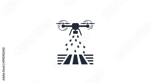 Irrigation system watering crop fields.