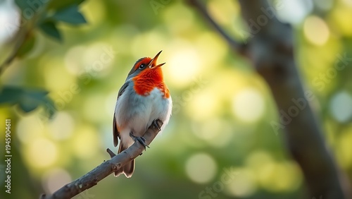 jaeger. A colorful songbird perched on a tree branch in soft morning light. wildlife magazines, conservation campaigns, designed for nature documentaries and education, used by product managers.