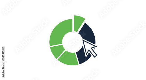 Pie Chart with Cursor Pointer Graphic.