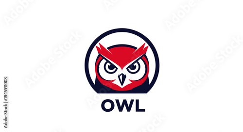 Free Download Owl logo with red face. - GFXLoad