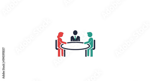 People sitting at a round table.