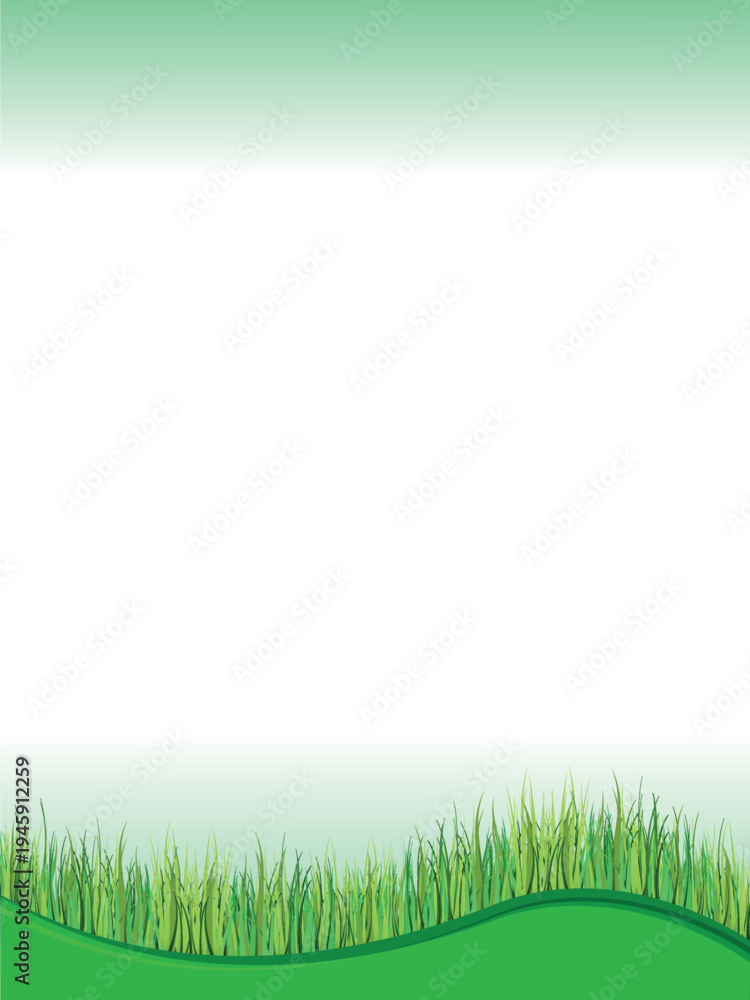 Obraz premium Green Grass. Grass isolated on white background, vector illustration