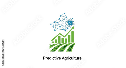 Predictive agriculture technology logo design.