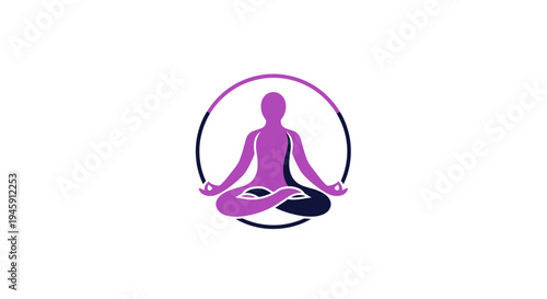 Person Meditating in Lotus Position Silhouette.