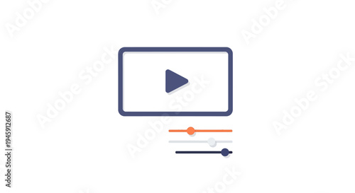 Play button on video player screen.