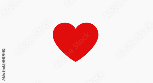 Red Heart Symbol Love Icon.