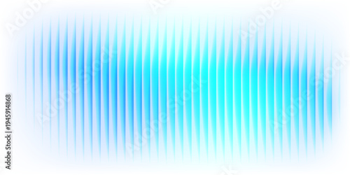 Abstract vertical blue light bar pattern background with glowing cyan center, creating a vibrant digital sound wave or equalizer effect, isolated on