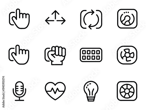 A Collection of Black and White Representing Technology, Actions, and Concepts
