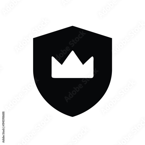 Royal Shield with Crown Emblem - A Symbol of Protection and Authority