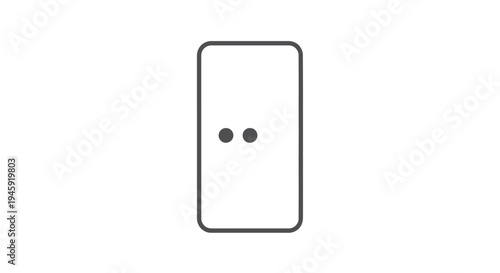 Simple black electrical light switch.