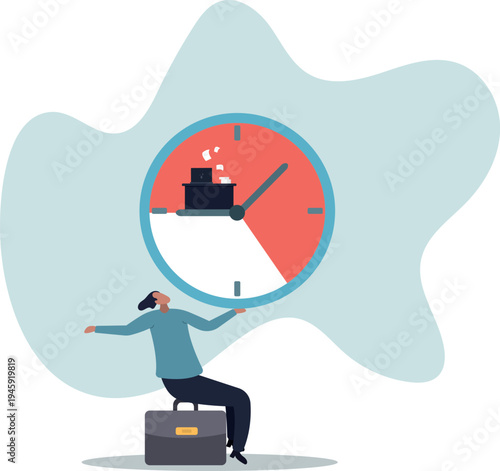 office work routine by working everyday, bored responsibility for salary paycheck, overworked, burnout or work life balance .human life and situation.