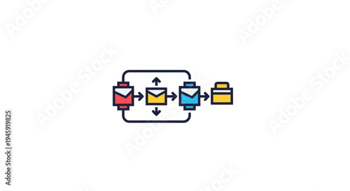 Simple Diagram Showing Data Flow Process.