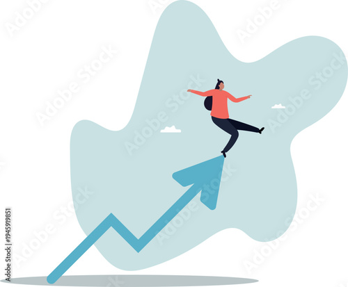 Woman leader, success businesswoman or female visionary to lead company, lady entrepreneur or feminine leadership.human life and situation.