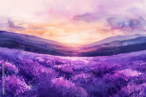 lavender flowers in the morning
