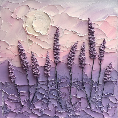 lavender flowers in the morning