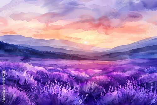 lavender flowers in the morning