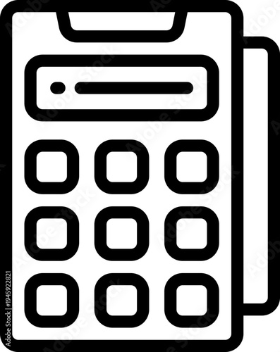 pos terminal line icon. Clean and minimalist vector icon for websites, mobile apps, presentations, and logos. Fully scalable and customizable for any project.