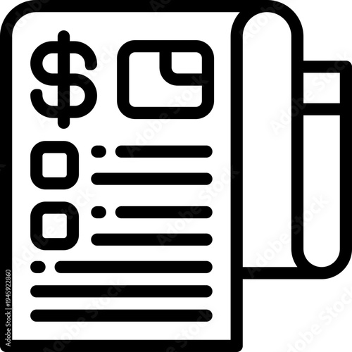 report line icon. Clean and minimalist vector icon for websites, mobile apps, presentations, and logos. Fully scalable and customizable for any project.