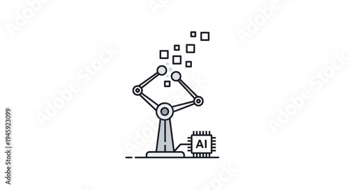 Robotic arm with AI technology.