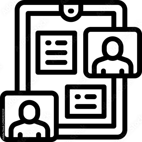 conversation line icon. Clean and minimalist vector icon for websites, mobile apps, presentations, and logos. Fully scalable and customizable for any project.