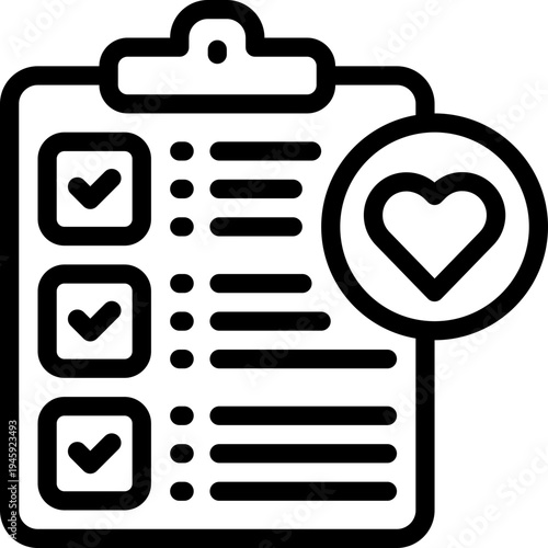 clipboard line icon. Clean and minimalist vector icon for websites, mobile apps, presentations, and logos. Fully scalable and customizable for any project.