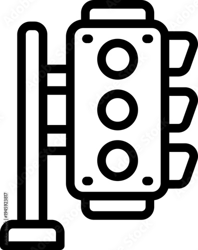 traffic light line icon. Clean and minimalist vector icon for websites, mobile apps, presentations, and logos. Fully scalable and customizable for any project.