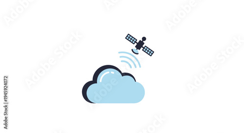 Satellite Communicating with Cloud Server.