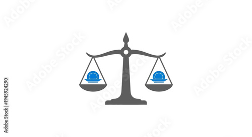 Scales of justice balance equality.