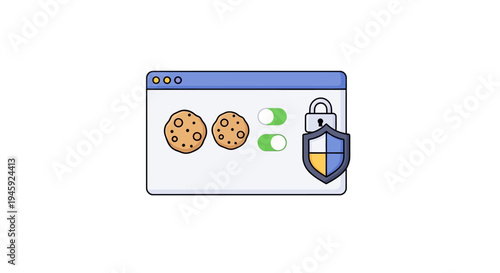 Secure Cookie Website Protection Concept.