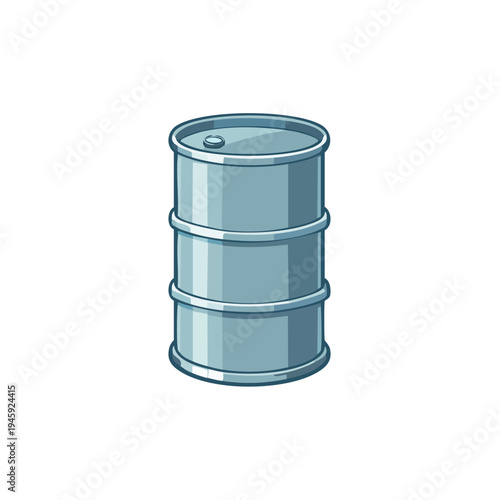 A metallic barrel icon on its own