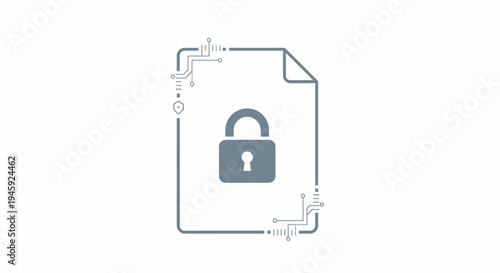 Secure document with padlock icon.