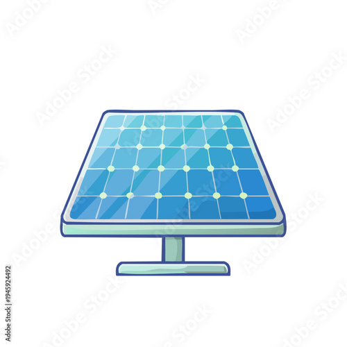 A solar panel generates sustainable power for a greener future