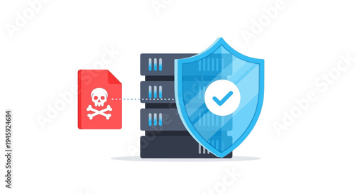 Server Protected by Security Shield from Malware.