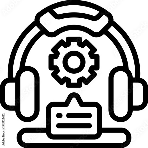 support line icon. Clean and minimalist vector icon for websites, mobile apps, presentations, and logos. Fully scalable and customizable for any project.