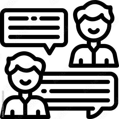 communication line icon. Clean and minimalist vector icon for websites, mobile apps, presentations, and logos. Fully scalable and customizable for any project.