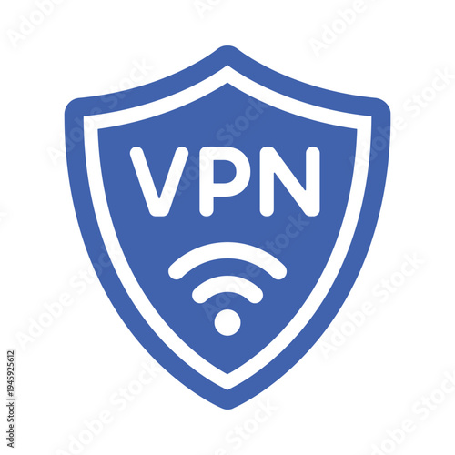 VPN shield icon with WiFi symbol