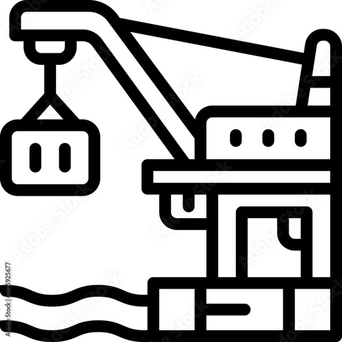 harbour line icon. Clean and minimalist vector icon for websites, mobile apps, presentations, and logos. Fully scalable and customizable for any project.