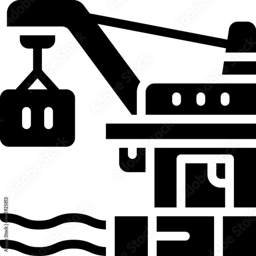 harbour glyph icon. Strong and solid vector icon for websites, mobile interfaces, presentations, and visual branding. High quality and easy to edit.