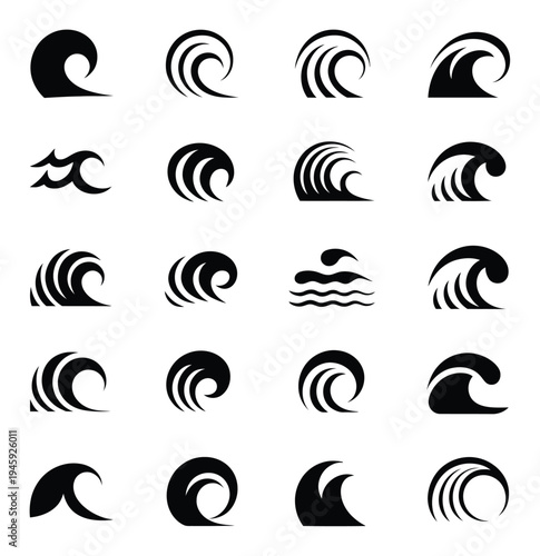 Wave Symbols Vector Illustration