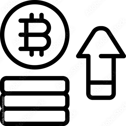 coin line icon. Clean and minimalist vector icon for websites, mobile apps, presentations, and logos. Fully scalable and customizable for any project.