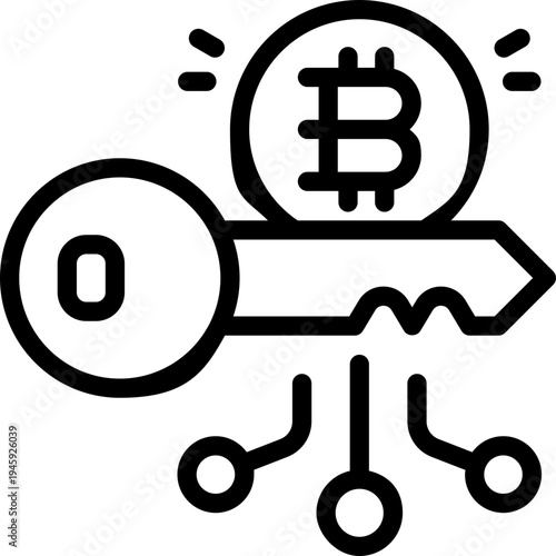 access key line icon. Clean and minimalist vector icon for websites, mobile apps, presentations, and logos. Fully scalable and customizable for any project.