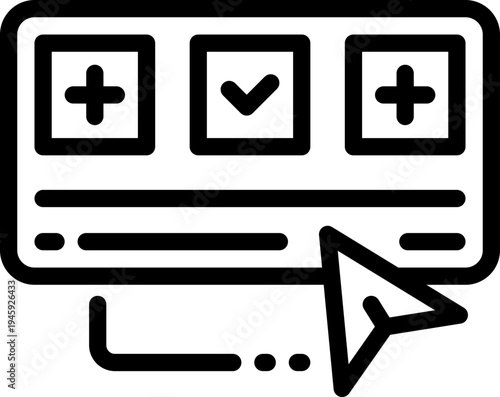 choice line icon. Clean and minimalist vector icon for websites, mobile apps, presentations, and logos. Fully scalable and customizable for any project.