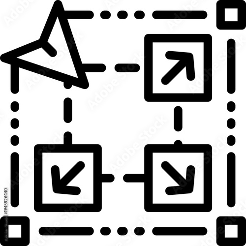 selection line icon. Clean and minimalist vector icon for websites, mobile apps, presentations, and logos. Fully scalable and customizable for any project.