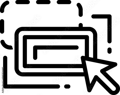 drag line icon. Clean and minimalist vector icon for websites, mobile apps, presentations, and logos. Fully scalable and customizable for any project.