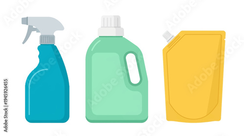 Cleaning supplies and household chemicals.